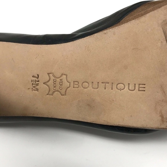 Boutique 58 Black Leather Pointed Toe Heels 7.5 - Picture 6 of 7